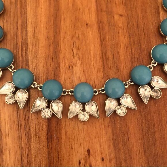 Turquoise Cabochon Statement Necklace | 18.5” Adjustable - Picture 3 of 3